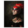 Wandbild Acrylglas Models, Frau im Vintage Stil, Rote Haare, Rauch, Federn , Lippen M0149