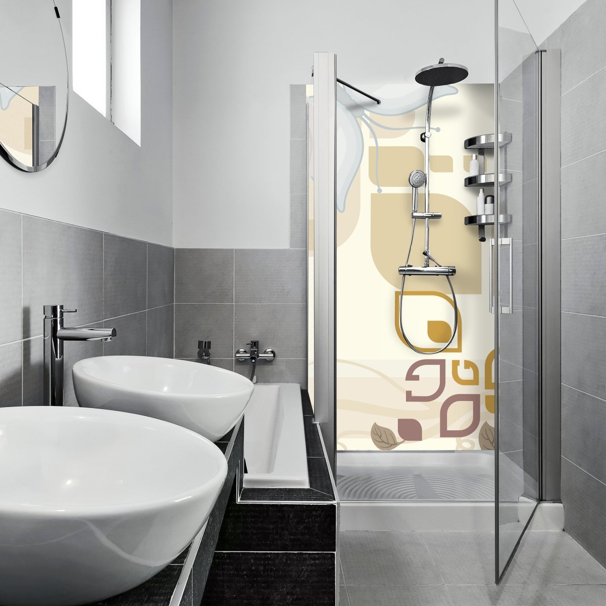 Duschwand Antonia Muster M0150 entdecken - Bild 1 Duschwand Antonia Muster M0150 entdecken - Bild 1