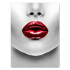 Leinwandbild 260 g/m² - Wandbild mit Frauen Lippen - M0153