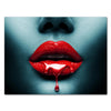 Leinwandbild 260 g/m² - Wandbild mit Frauen Lippen - M0160
