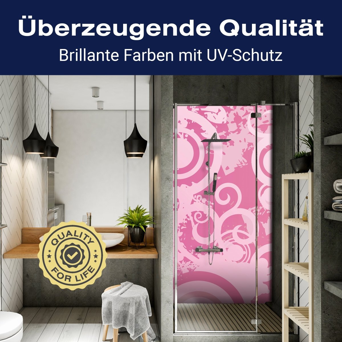 Duschwand Bianca Floral M0162 entdecken - Bild 2 Duschwand Bianca Floral M0162 entdecken - Bild 2