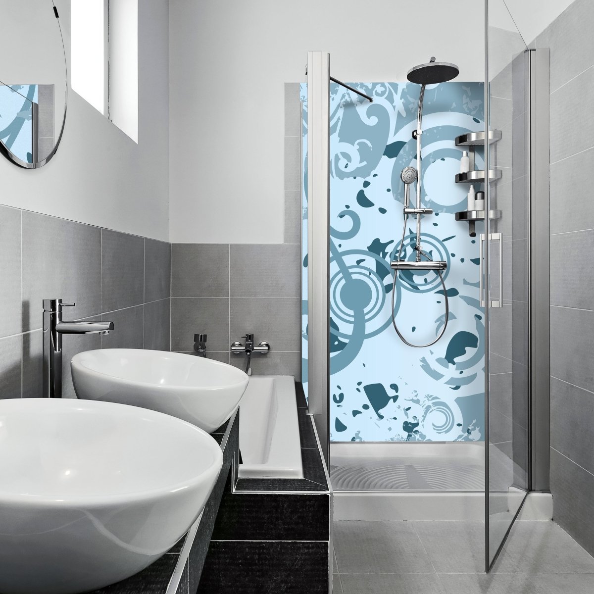 Duschwand Ulrike Floral M0164 entdecken - Bild 1 Duschwand Ulrike Floral M0164 entdecken - Bild 1