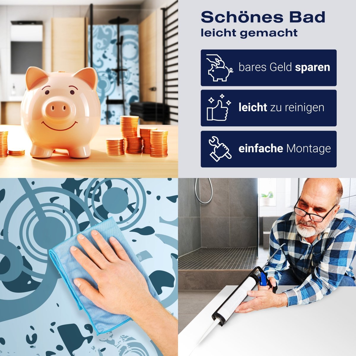 Duschwand Ulrike Floral M0164 entdecken - Bild 7 Duschwand Ulrike Floral M0164 entdecken - Bild 7