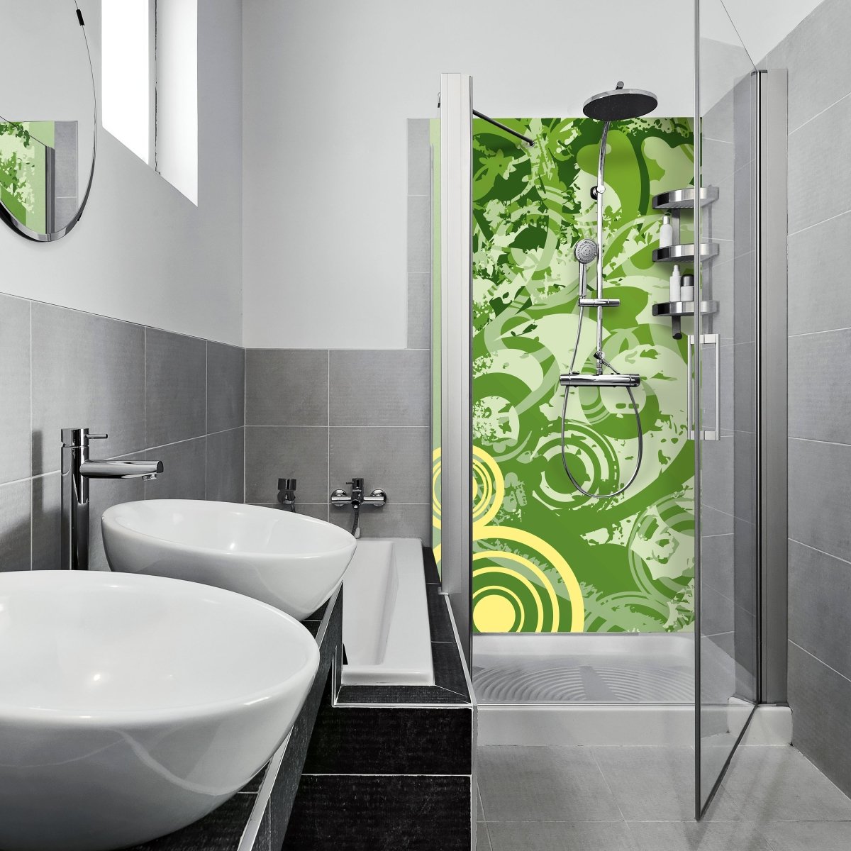Duschwand Ronja Floral M0166 entdecken - Bild 1 Duschwand Ronja Floral M0166 entdecken - Bild 1