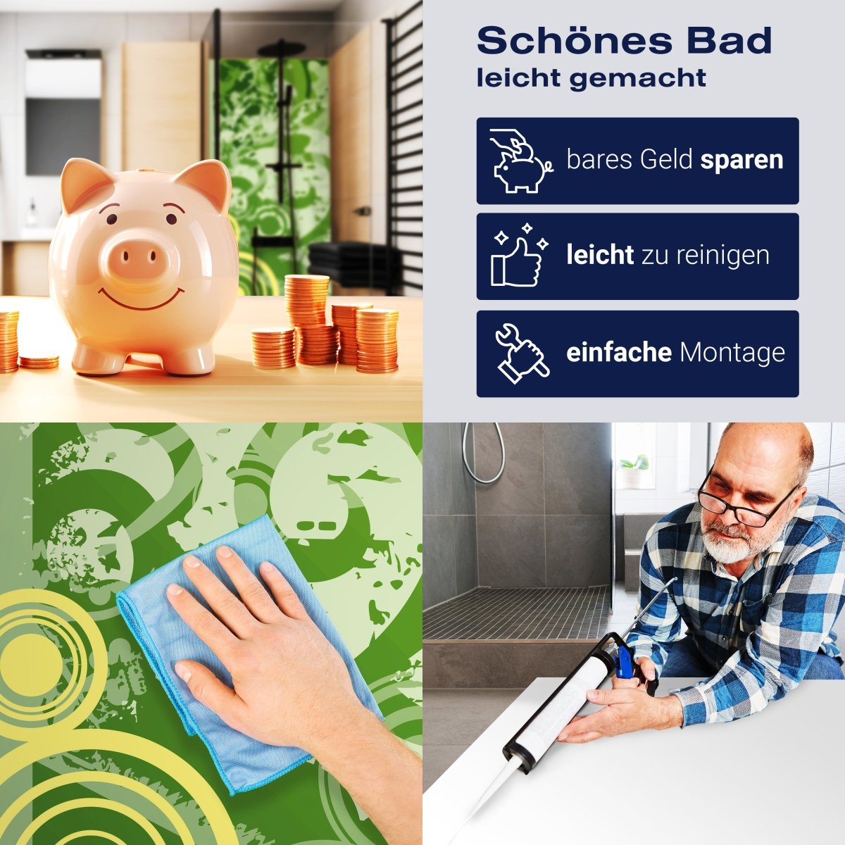 Duschwand Ronja Floral M0166 entdecken - Bild 7 Duschwand Ronja Floral M0166 entdecken - Bild 7