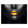 Leinwandbild Gold collection, Querformat, Frau mit goldener Farbe auf den Lippen M0167