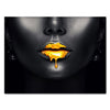 Leinwandbild Gold collection, Querformat, Frau mit goldener Farbe auf den Lippen M0167 Leinwandbild Gold collection, Querformat, Frau mit goldener Farbe auf den Lippen M0167
