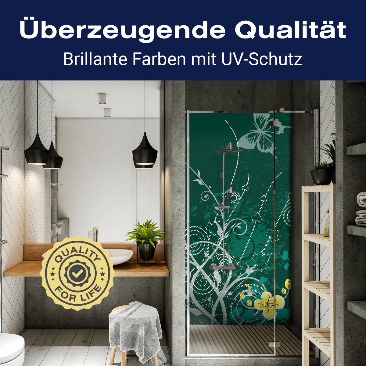 Duschwand Romina Floral M0170 entdecken - Bild 2 Duschwand Romina Floral M0170 entdecken - Bild 2