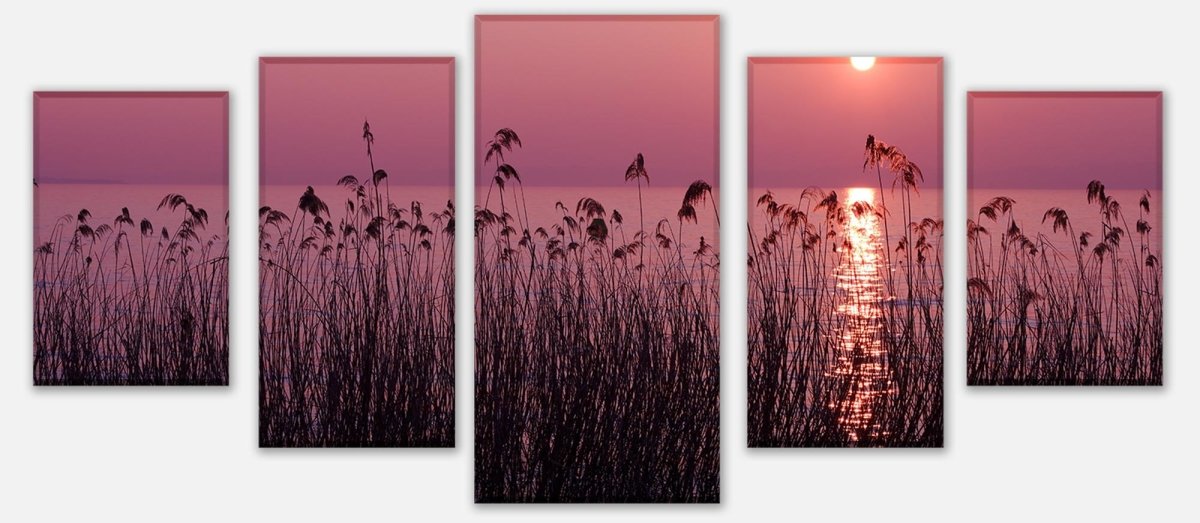 Leinwandbild Mehrteiler See im Abendrot Natur M0172 entdecken - Bild 1 Leinwandbild Mehrteiler See im Abendrot Natur M0172 entdecken - Bild 1