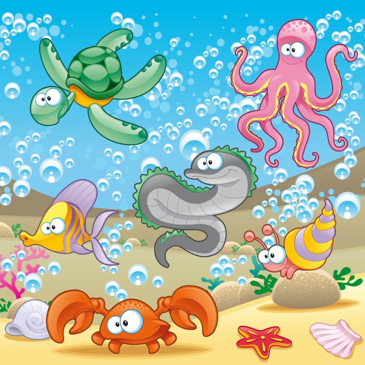 Beistelltisch Unterwassertiere Kinder M0176 entdecken - Bild 2 Beistelltisch Unterwassertiere Kinder M0176 entdecken - Bild 2