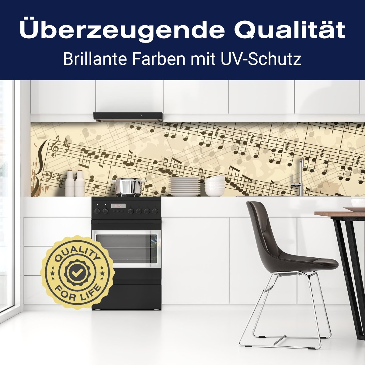 Küchenrückwand Notenblatt Hobby M0180 entdecken - Bild 2 Küchenrückwand Notenblatt Hobby M0180 entdecken - Bild 2