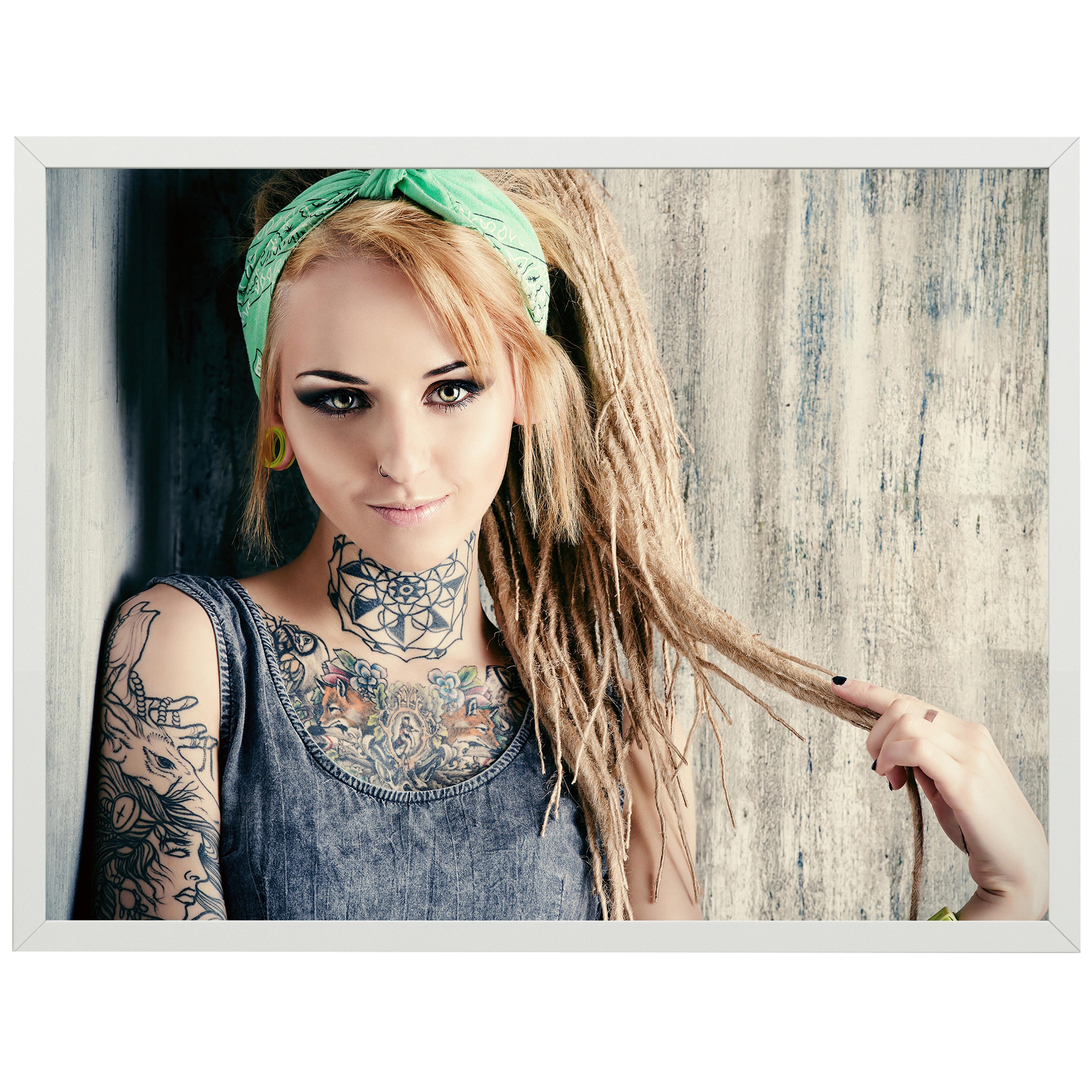 wandmotiv24 Poster, Poster - Frau, Tattoo, Oberkörper - M0180 - Bild 1