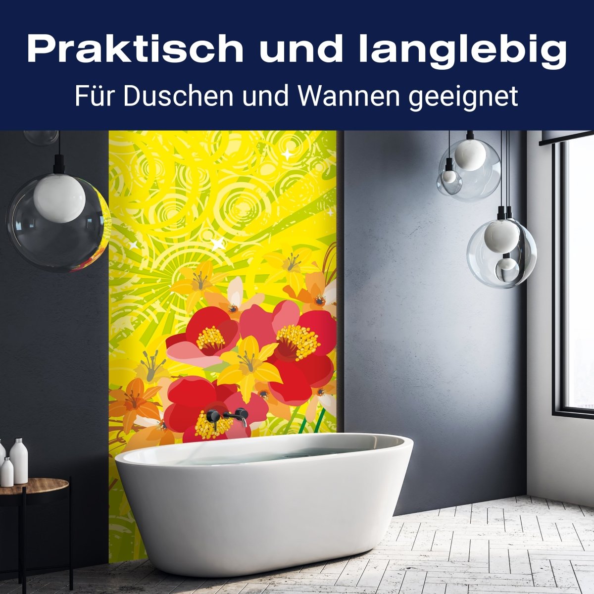 Duschwand Sara Floral M0184 entdecken - Bild 3 Duschwand Sara Floral M0184 entdecken - Bild 3