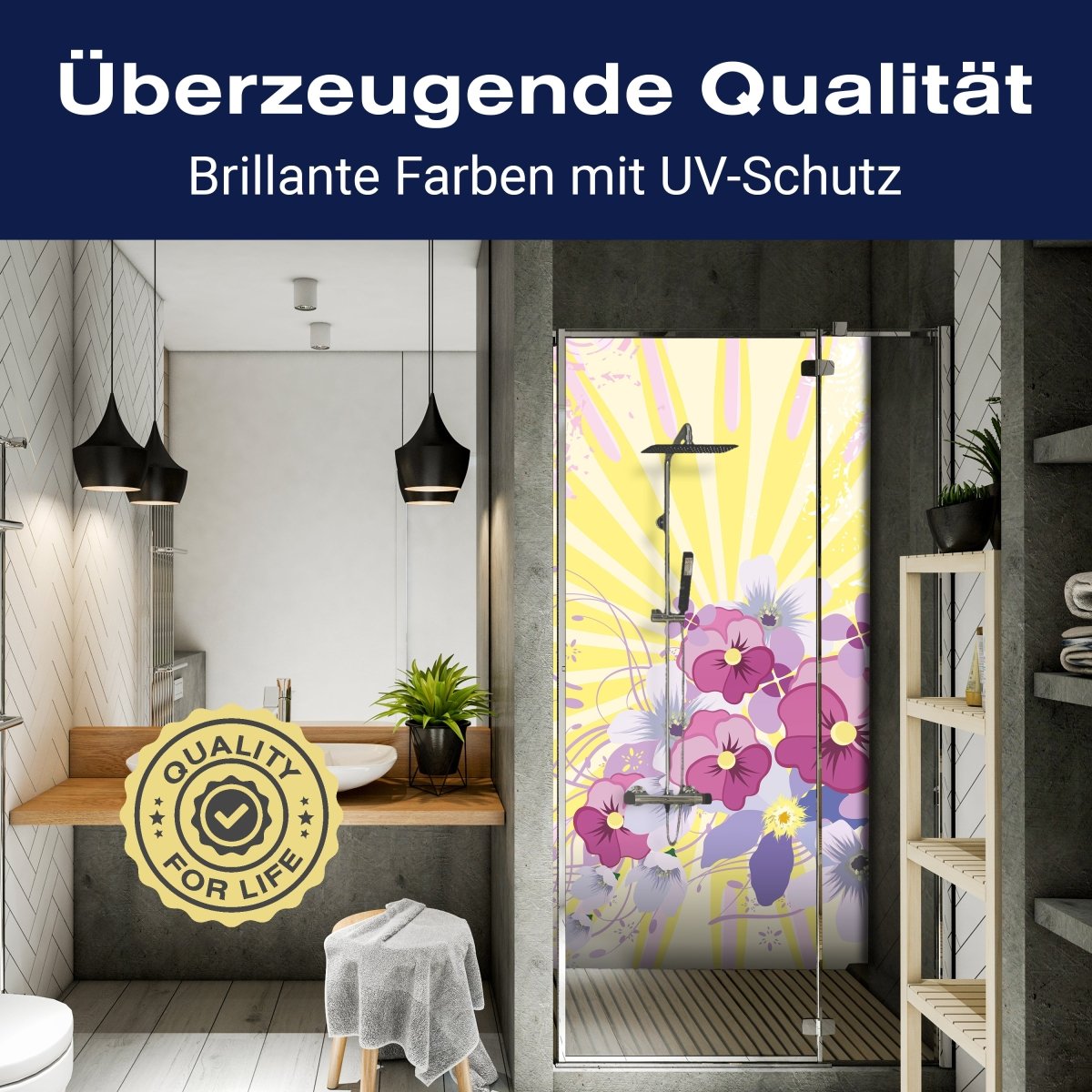 Duschwand Helena Floral M0185 entdecken - Bild 2 Duschwand Helena Floral M0185 entdecken - Bild 2