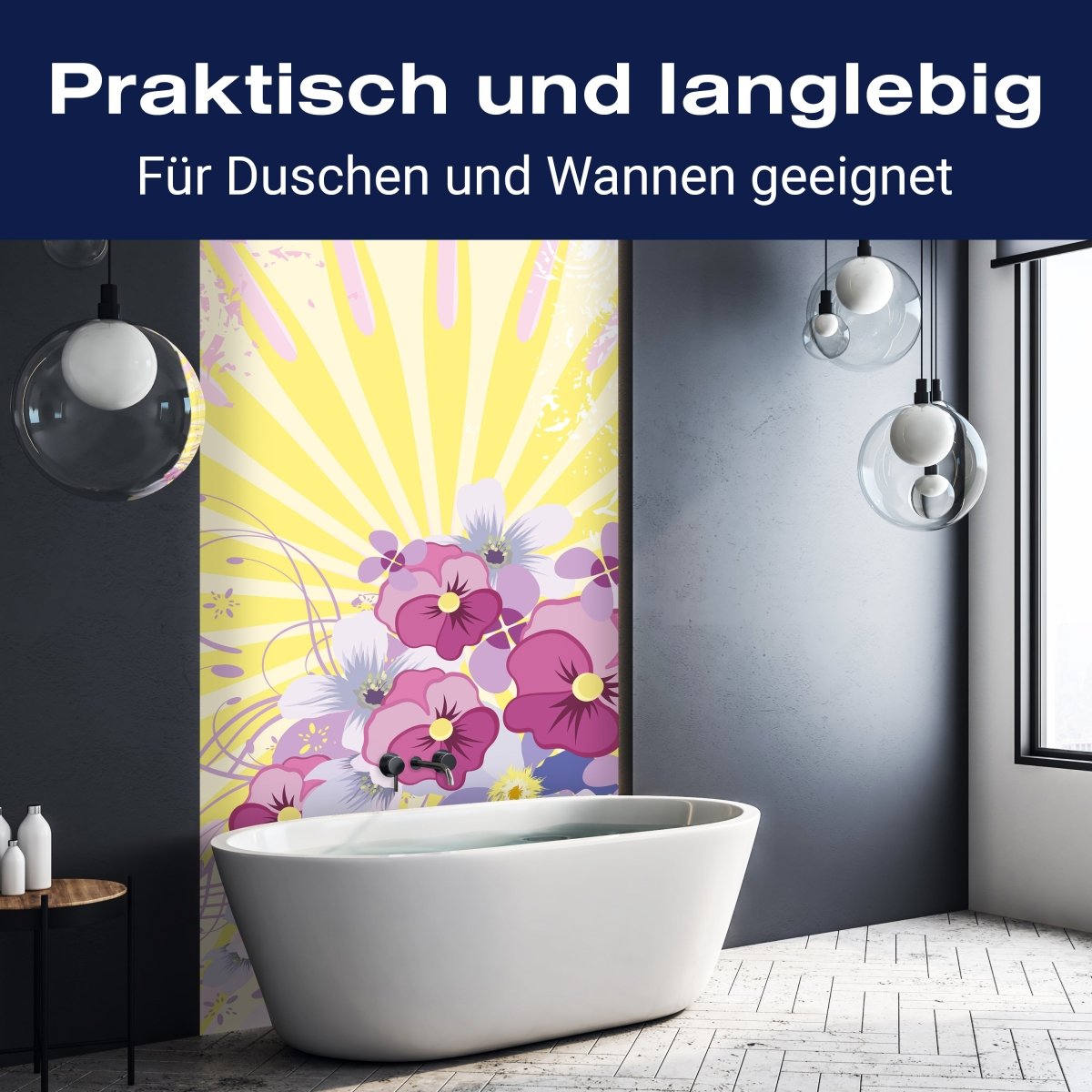 Duschwand Helena Floral M0185 entdecken - Bild 3 Duschwand Helena Floral M0185 entdecken - Bild 3