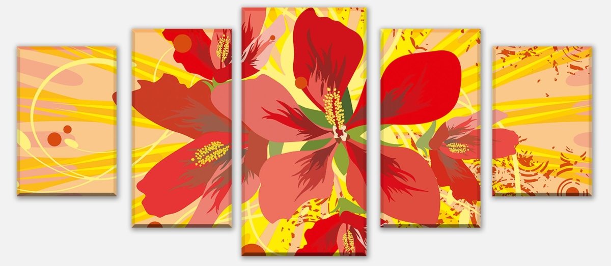 Leinwandbild Mehrteiler Victoria Floral M0188 entdecken - Bild 1