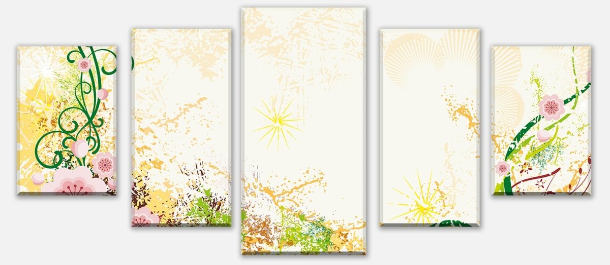 Leinwandbild Mehrteiler Luca Floral M0189 entdecken - Bild 1