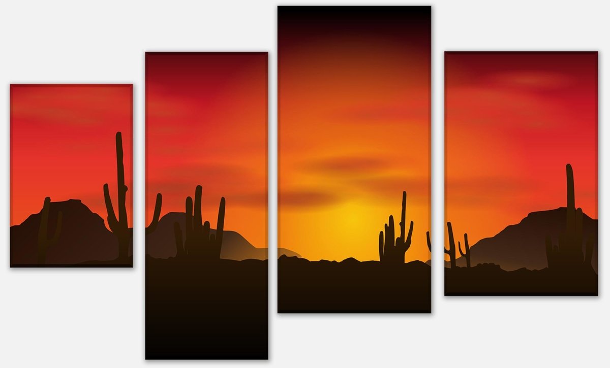 Leinwandbild Mehrteiler Amerikanische Wüste Floral M0191 Leinwandbild Mehrteiler Amerikanische Wüste Floral M0191