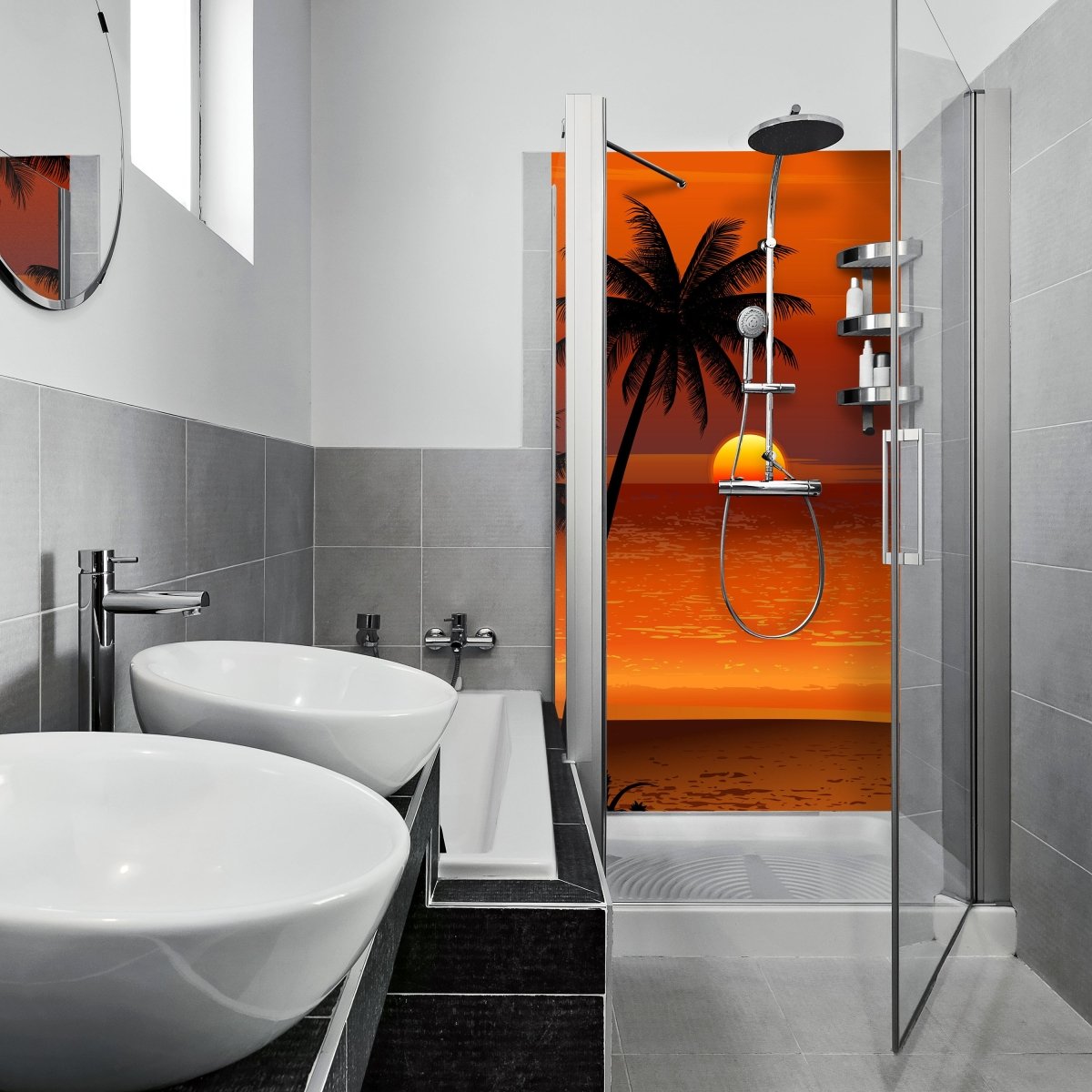 Duschwand Beach Sunset M0195 entdecken - Bild 1 Duschwand Beach Sunset M0195 entdecken - Bild 1