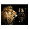 Leinwandbild Löwen, Querformat, Löwe, lerne zu warten M0196