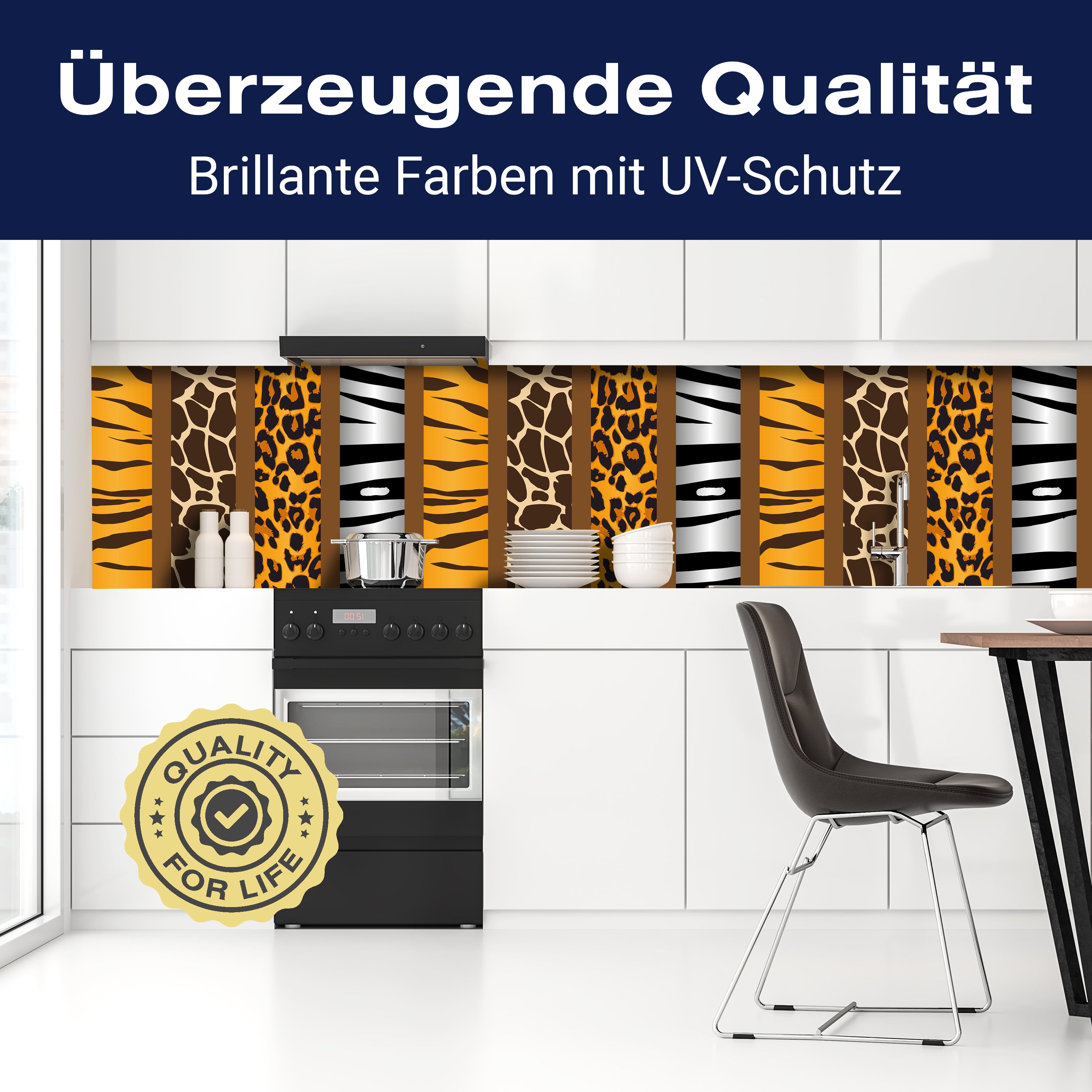 Küchenrückwand Afrika Tiermuster M0198 entdecken - Bild 2 Küchenrückwand Afrika Tiermuster M0198 entdecken - Bild 2