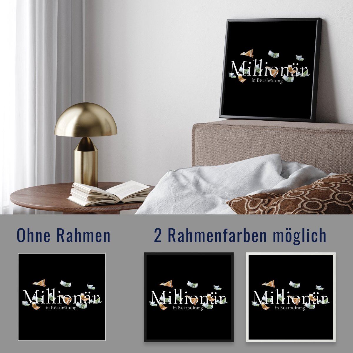 wandmotiv24 Poster, Poster - Millionär, Spruch, Motivation - M0209 - Bild 4 wandmotiv24 Poster, Poster - Millionär, Spruch, Motivation - M0209 - Bild 4