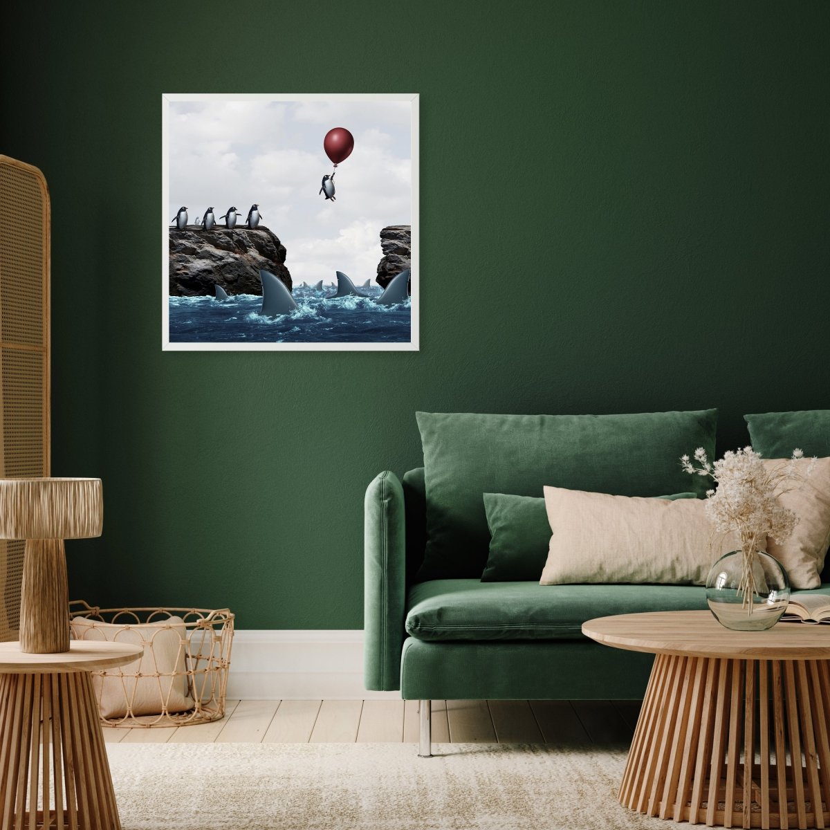 wandmotiv24 Poster, Poster - Pinguin, Hai, Motivation - M0213 - Bild 5 wandmotiv24 Poster, Poster - Pinguin, Hai, Motivation - M0213 - Bild 5