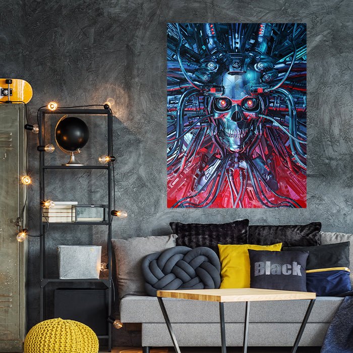 Leinwandbild Totenkopf, Hochformat M0216 kaufen - Bild 3 Leinwandbild Totenkopf, Hochformat M0216 kaufen - Bild 3