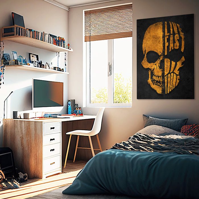 Leinwandbild Totenkopf, Hochformat M0217 kaufen - Bild 2 Leinwandbild Totenkopf, Hochformat M0217 kaufen - Bild 2