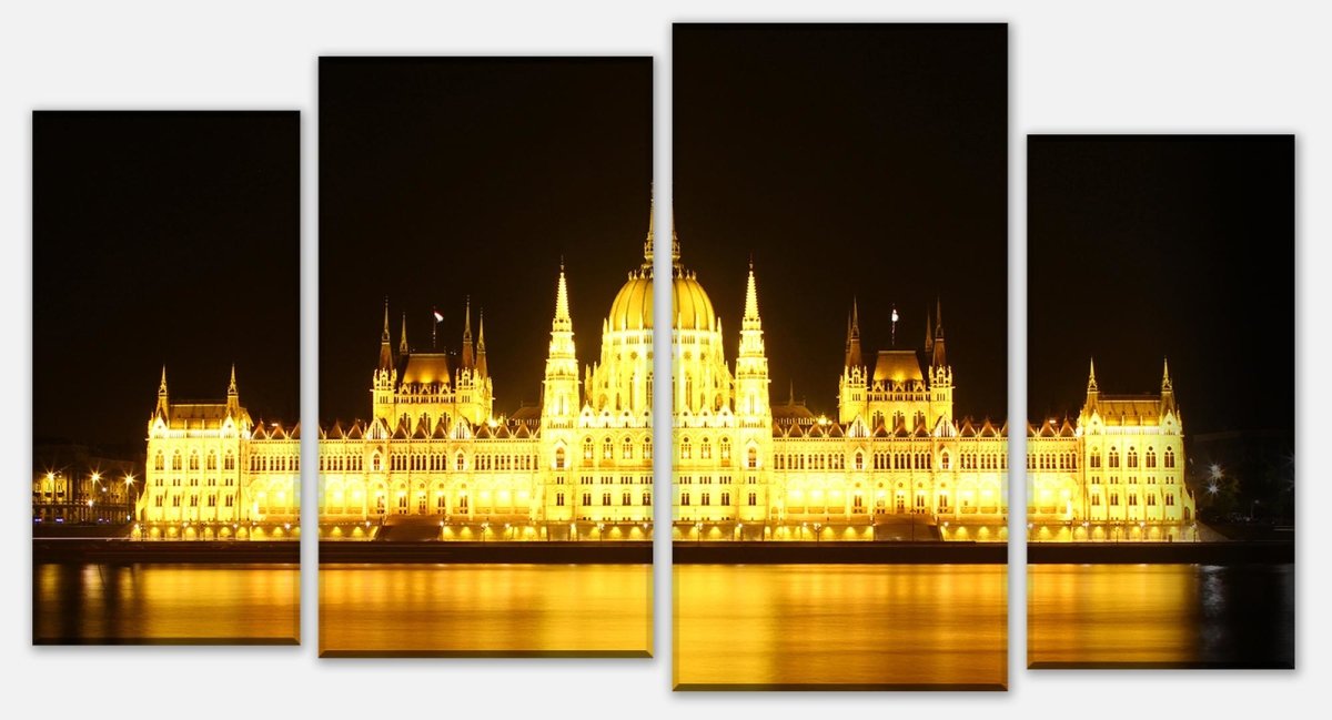 Leinwandbild Mehrteiler Budapest bei Nacht M0226 Leinwandbild Mehrteiler Budapest bei Nacht M0226
