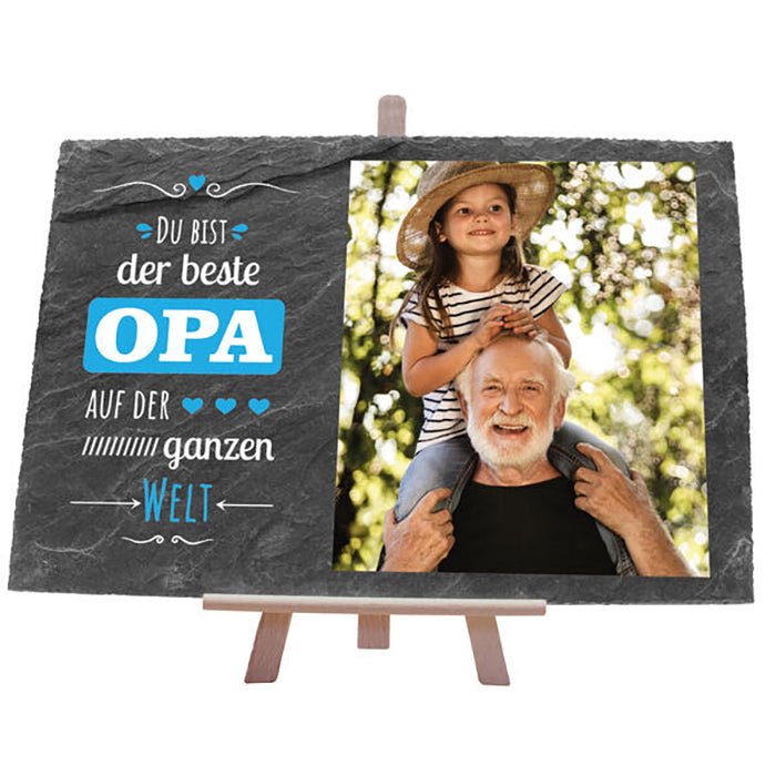 Schiefertafel Bester Opa M0230 - Bild 1 Schiefertafel Bester Opa M0230 - Bild 1