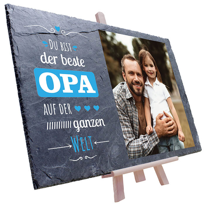 Schiefertafel Bester Opa M0230 - Bild 7