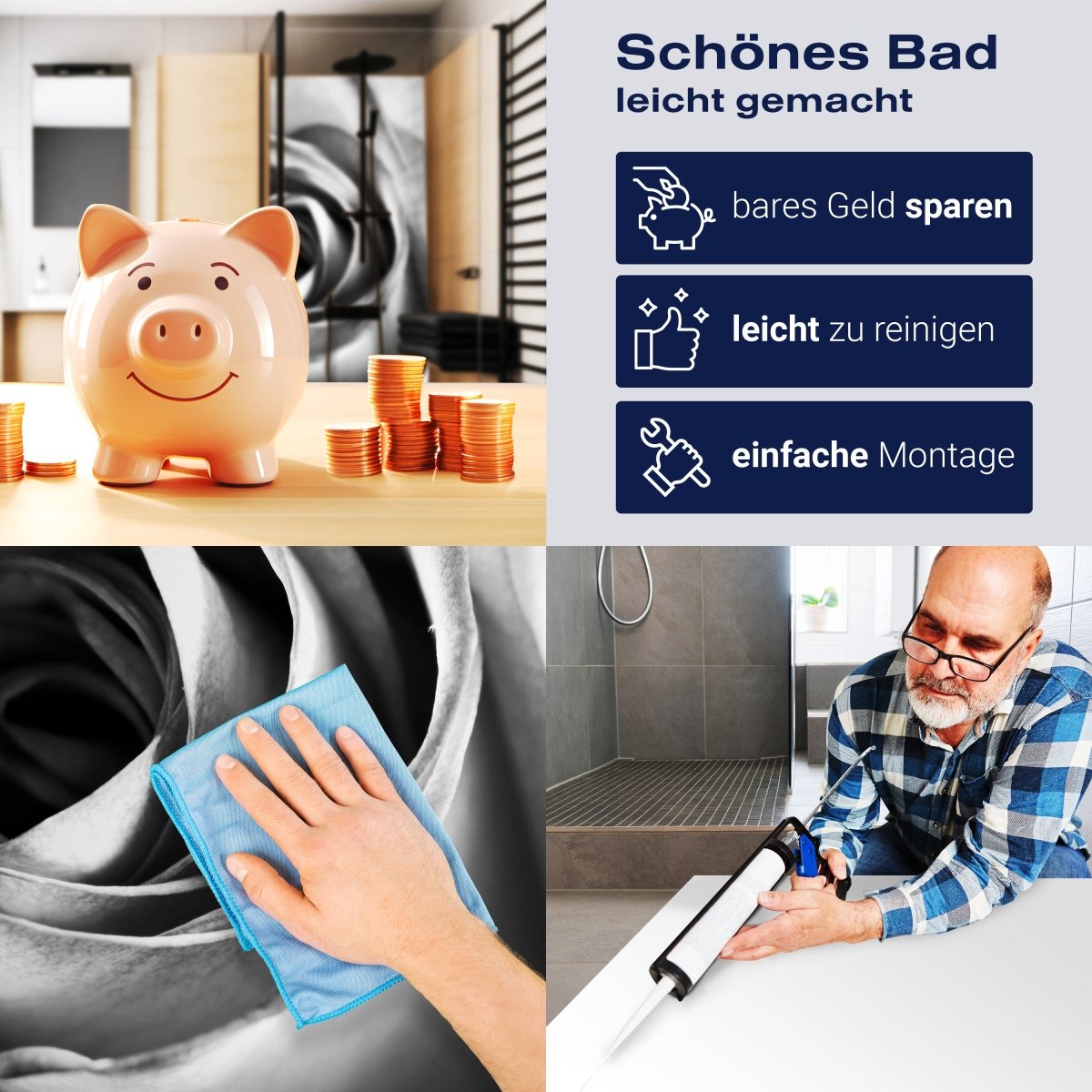 Duschwand weiße Rose Blüte M0233 entdecken - Bild 7 Duschwand weiße Rose Blüte M0233 entdecken - Bild 7