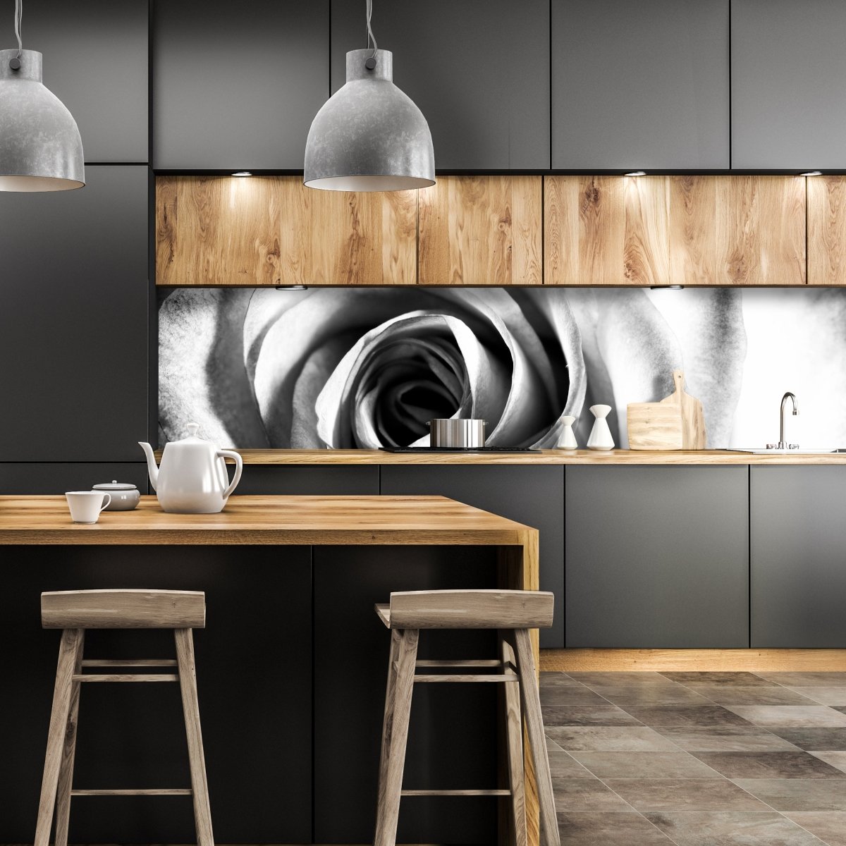 Küchenrückwand weiße Rose Blüte M0233 entdecken - Bild 1 Küchenrückwand weiße Rose Blüte M0233 entdecken - Bild 1