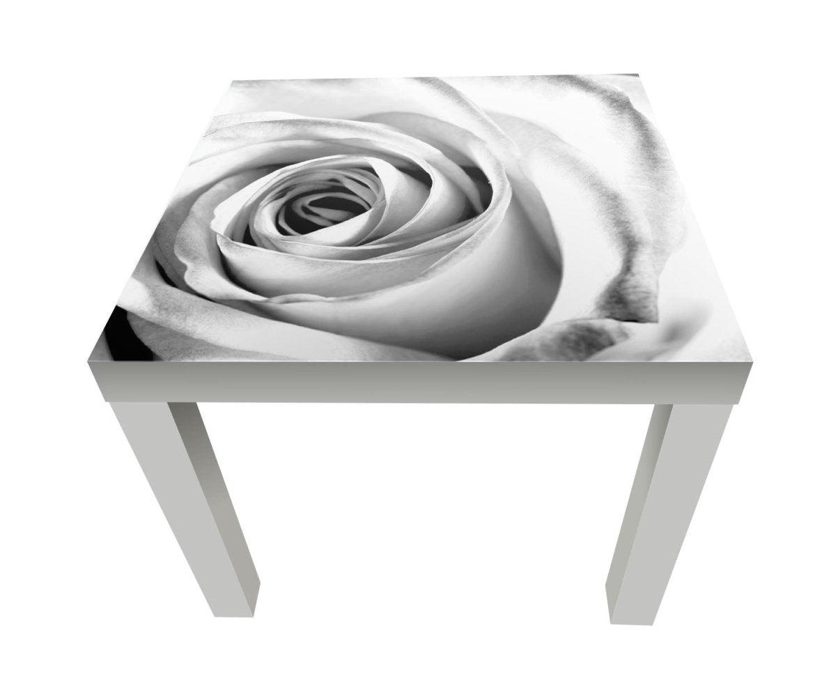 Beistelltisch weiße Rose Blüte M0233 entdecken - Bild 1 Beistelltisch weiße Rose Blüte M0233 entdecken - Bild 1