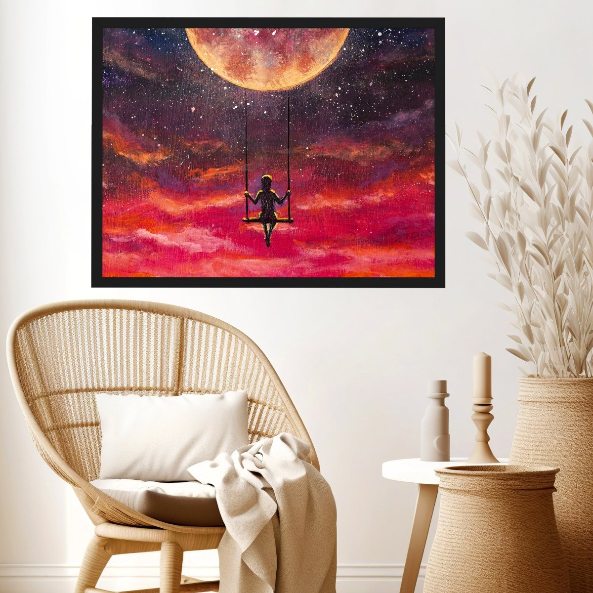 wandmotiv24 Poster, Poster - Malerei, Mädchen, Mond - M0238 - Bild 3 wandmotiv24 Poster, Poster - Malerei, Mädchen, Mond - M0238 - Bild 3