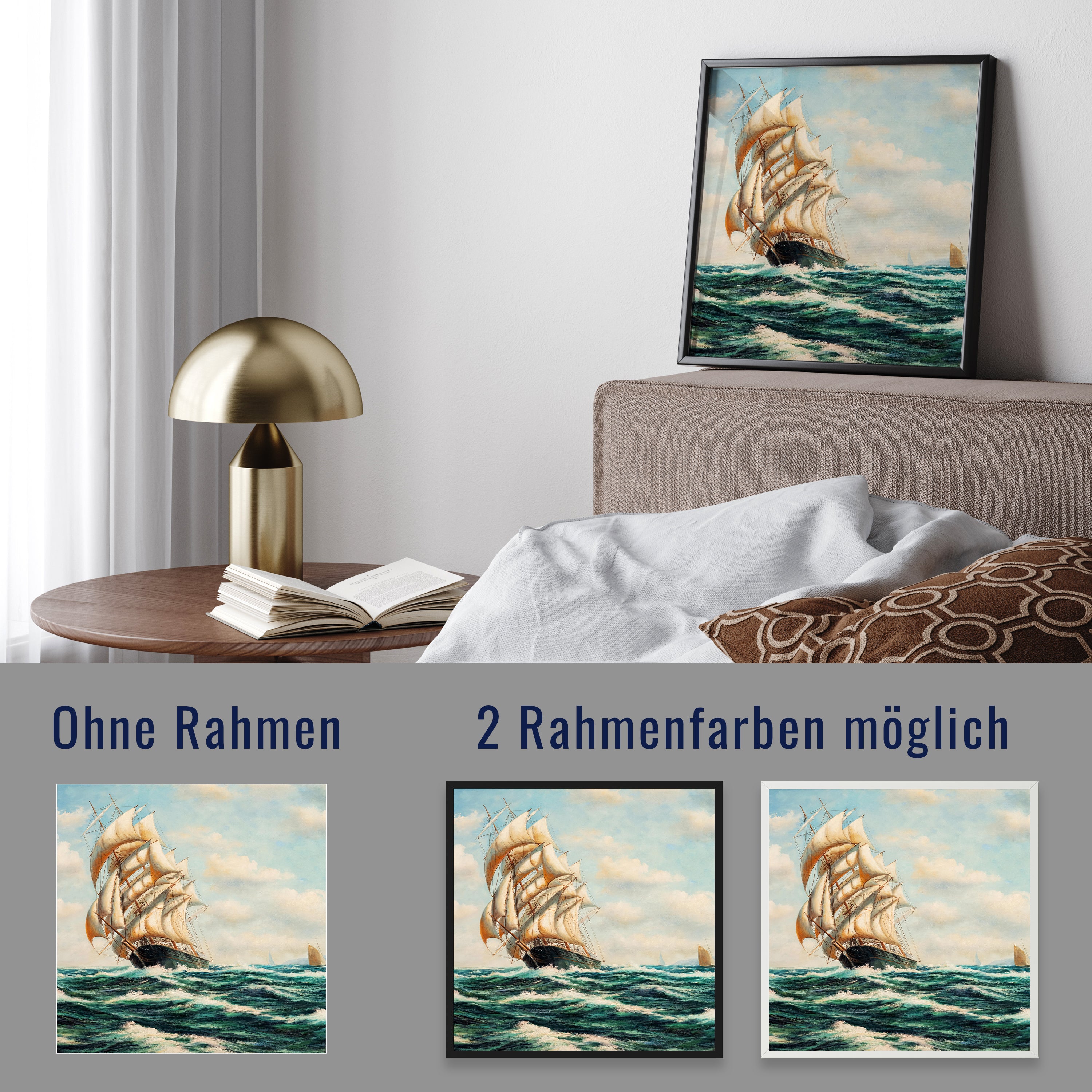 wandmotiv24 Poster, Poster - Malerei, Boot, Meer - M0239 - Bild 4 wandmotiv24 Poster, Poster - Malerei, Boot, Meer - M0239 - Bild 4
