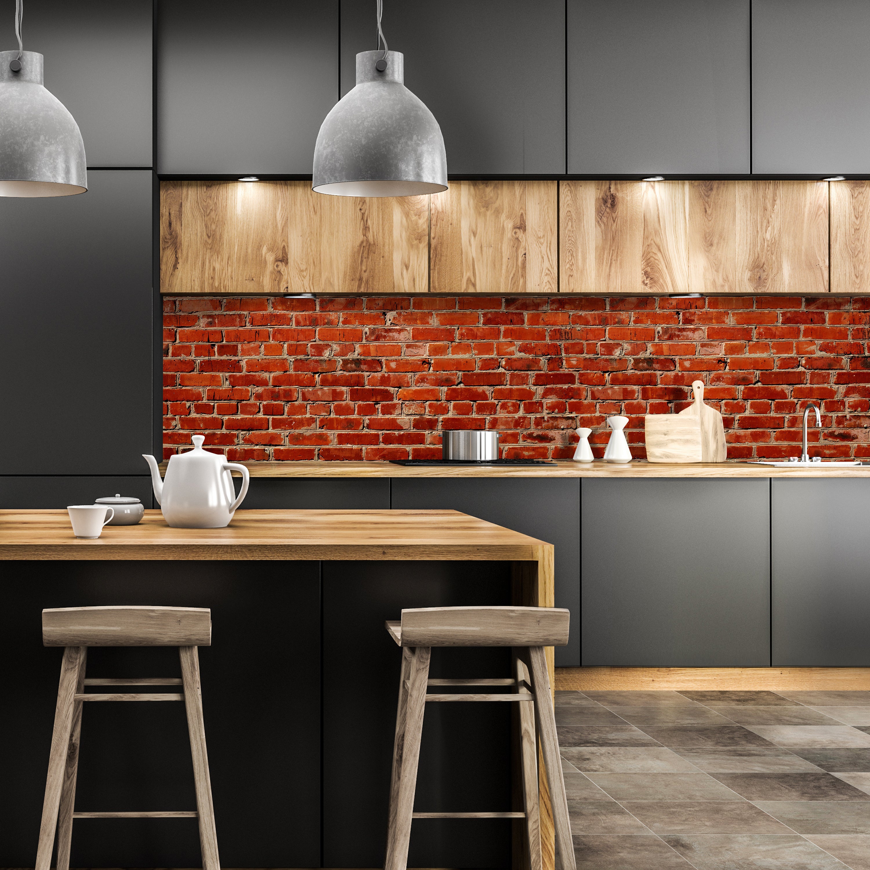 Küchenrückwand Backstein rot Stadt M0240 entdecken - Bild 1 Küchenrückwand Backstein rot Stadt M0240 entdecken - Bild 1