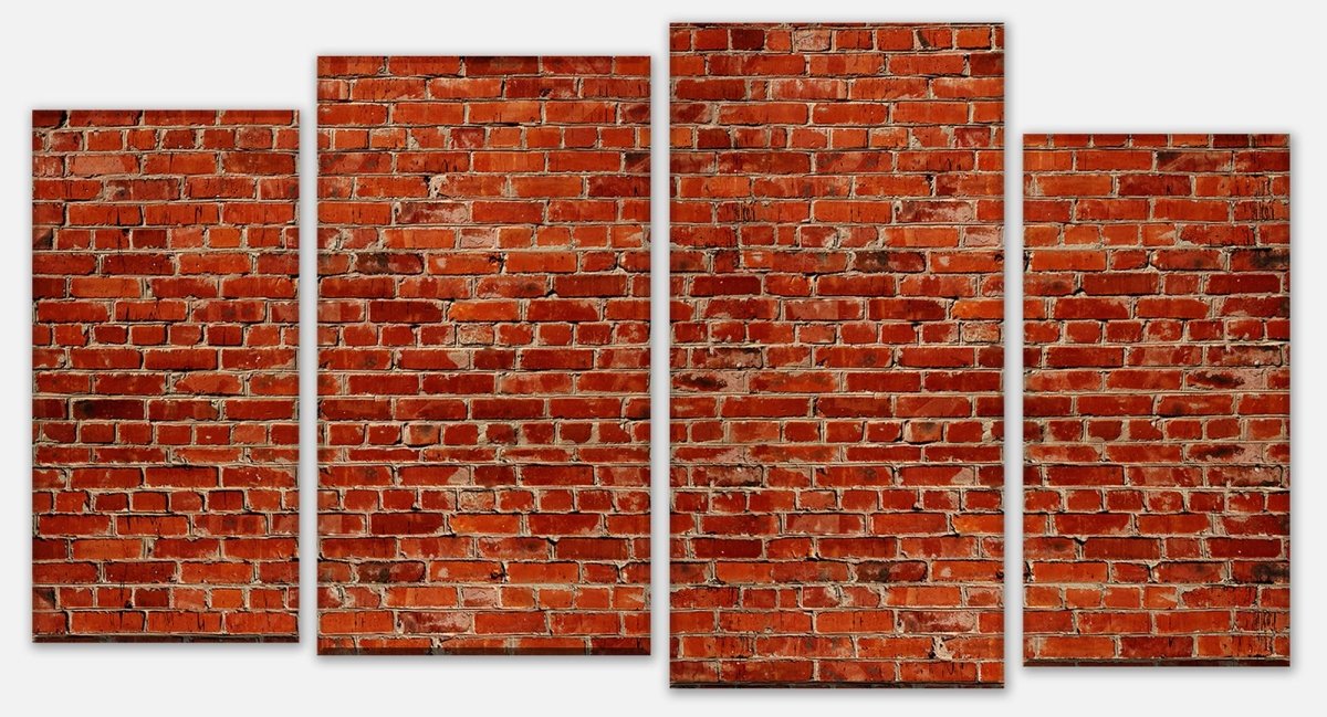 Leinwandbild Mehrteiler Backstein rot Stadt M0240 Leinwandbild Mehrteiler Backstein rot Stadt M0240