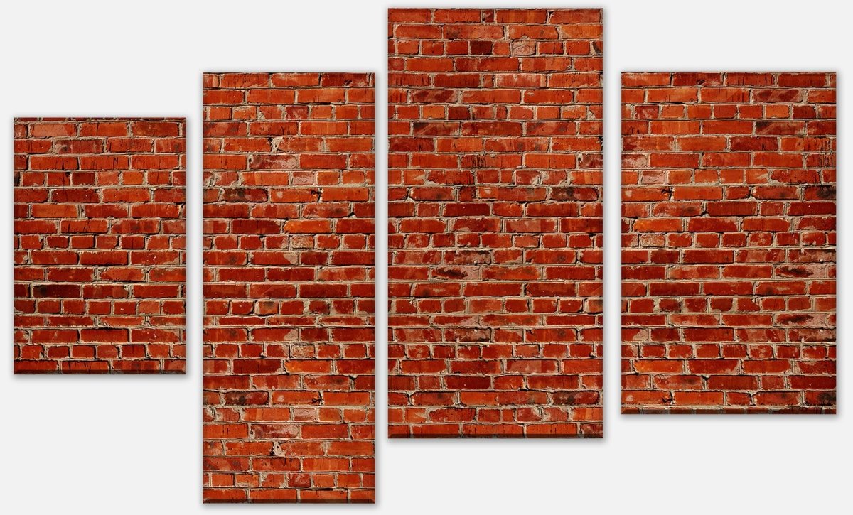 Leinwandbild Mehrteiler Backstein rot Stadt M0240 Leinwandbild Mehrteiler Backstein rot Stadt M0240