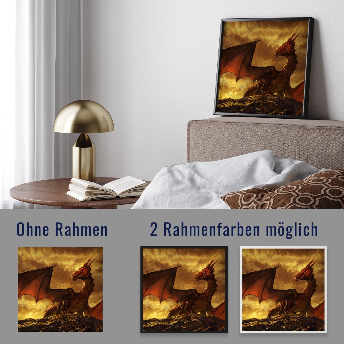 wandmotiv24 Poster, Poster - Malerei, Drache, Fantasy - M0244 - Bild 4 wandmotiv24 Poster, Poster - Malerei, Drache, Fantasy - M0244 - Bild 4