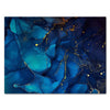 Leinwandbild Steine & Felsen, Querformat, blauer Marmor mit Gold M0245