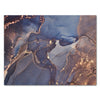 Leinwandbild Steine & Felsen, Querformat, dunkelblauer Marmor mit Gold 2 M0250