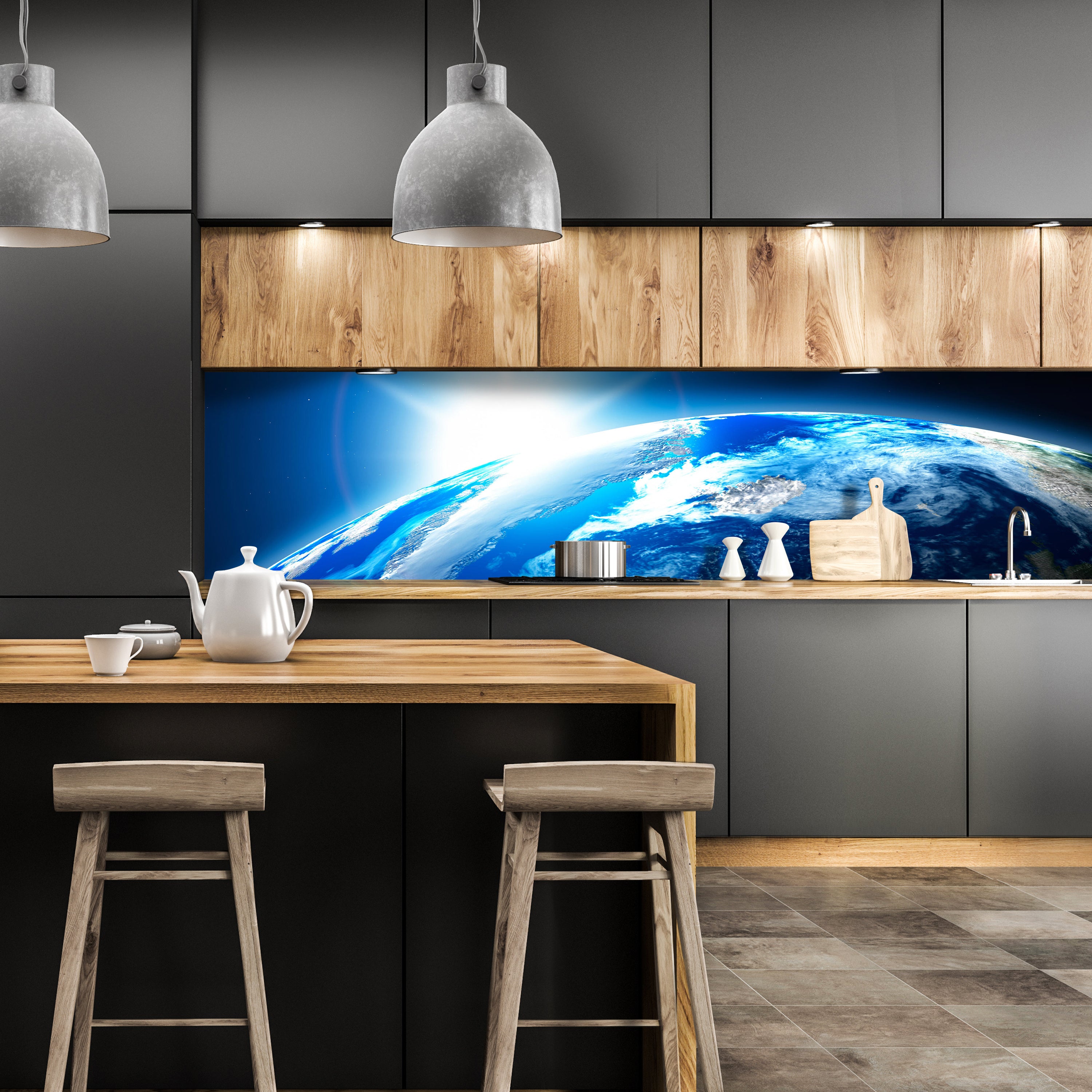 Küchenrückwand Sunrise Earth Space M0255 entdecken - Bild 1 Küchenrückwand Sunrise Earth Space M0255 entdecken - Bild 1