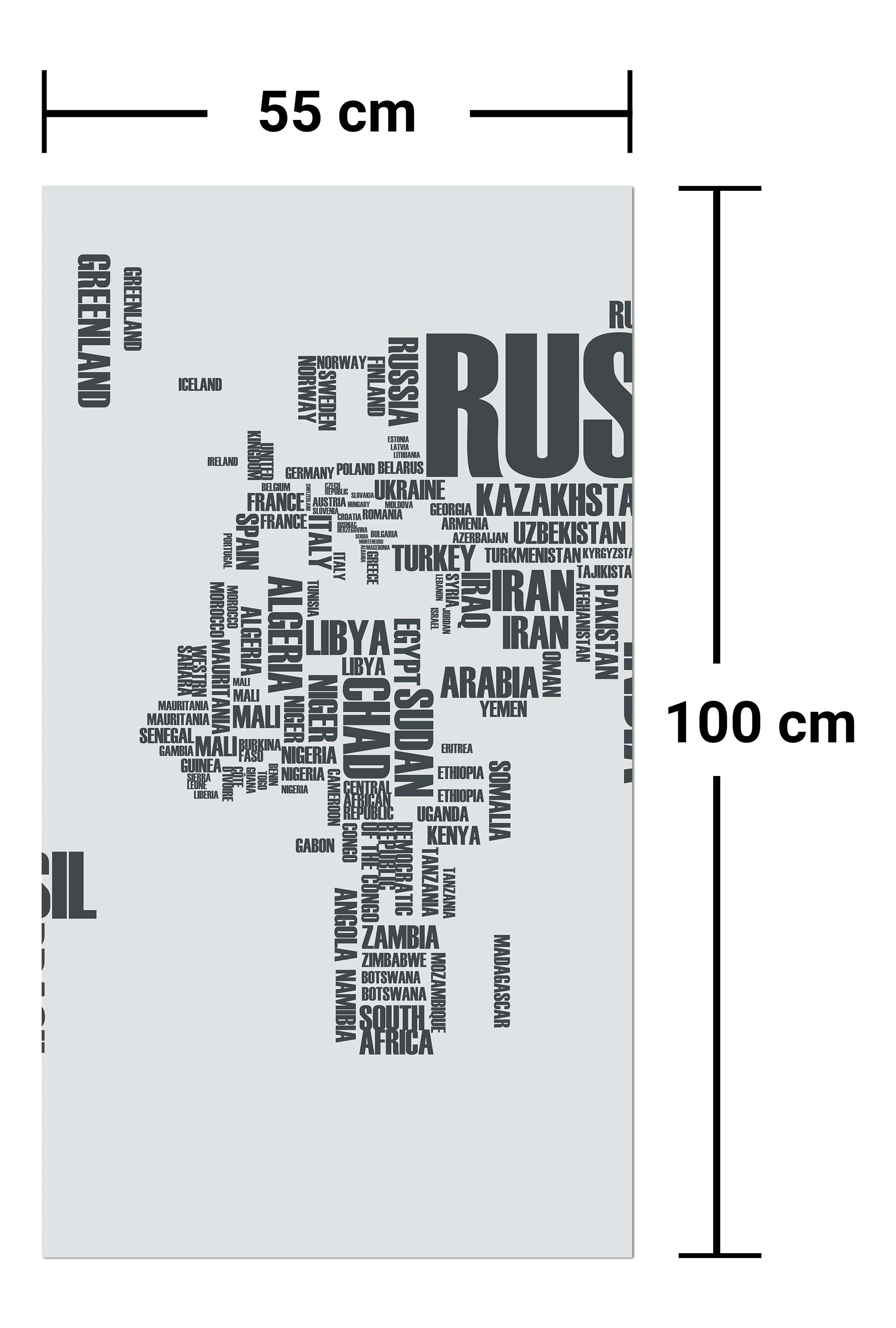 Garderobe Weltkarte Landnamen Erde M0256 entdecken - Bild 7