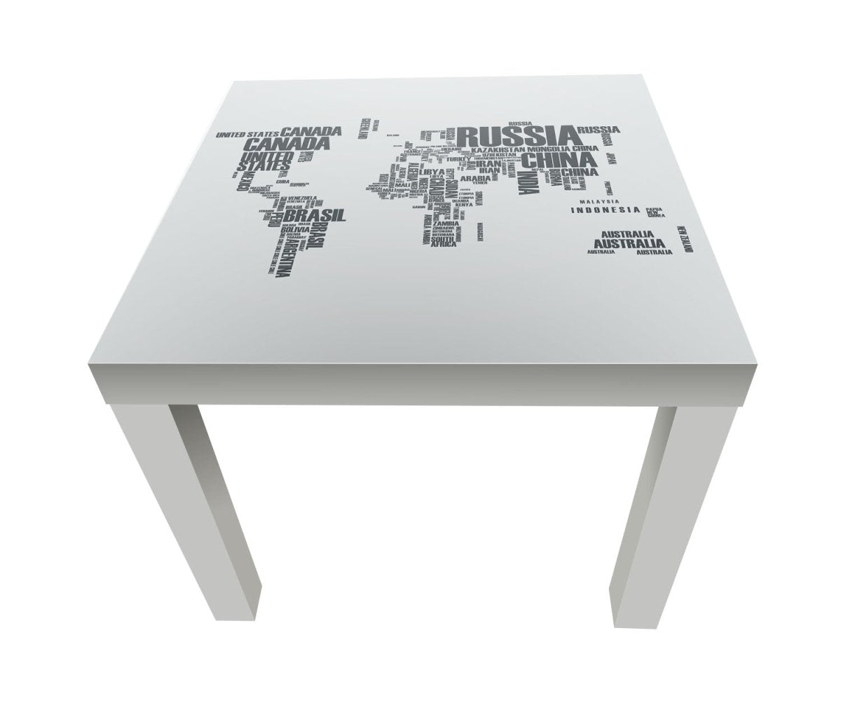 Beistelltisch Weltkarte Landnamen Erde M0256 entdecken - Bild 1 Beistelltisch Weltkarte Landnamen Erde M0256 entdecken - Bild 1