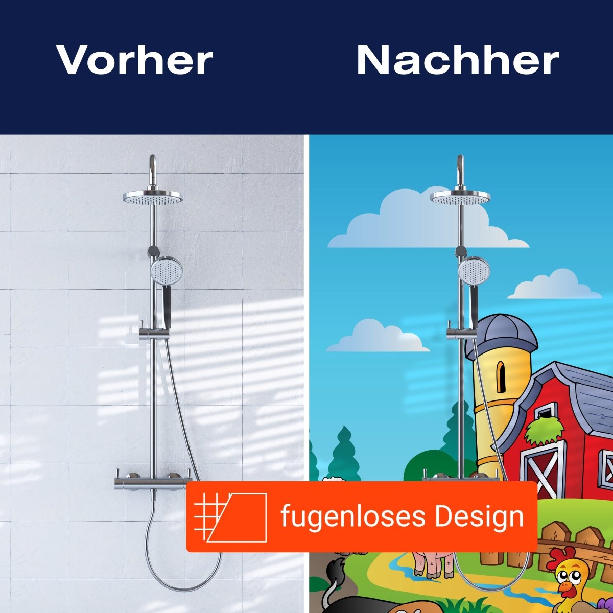 Duschwand Farmtiere Kinder M0257 entdecken - Bild 9 Duschwand Farmtiere Kinder M0257 entdecken - Bild 9