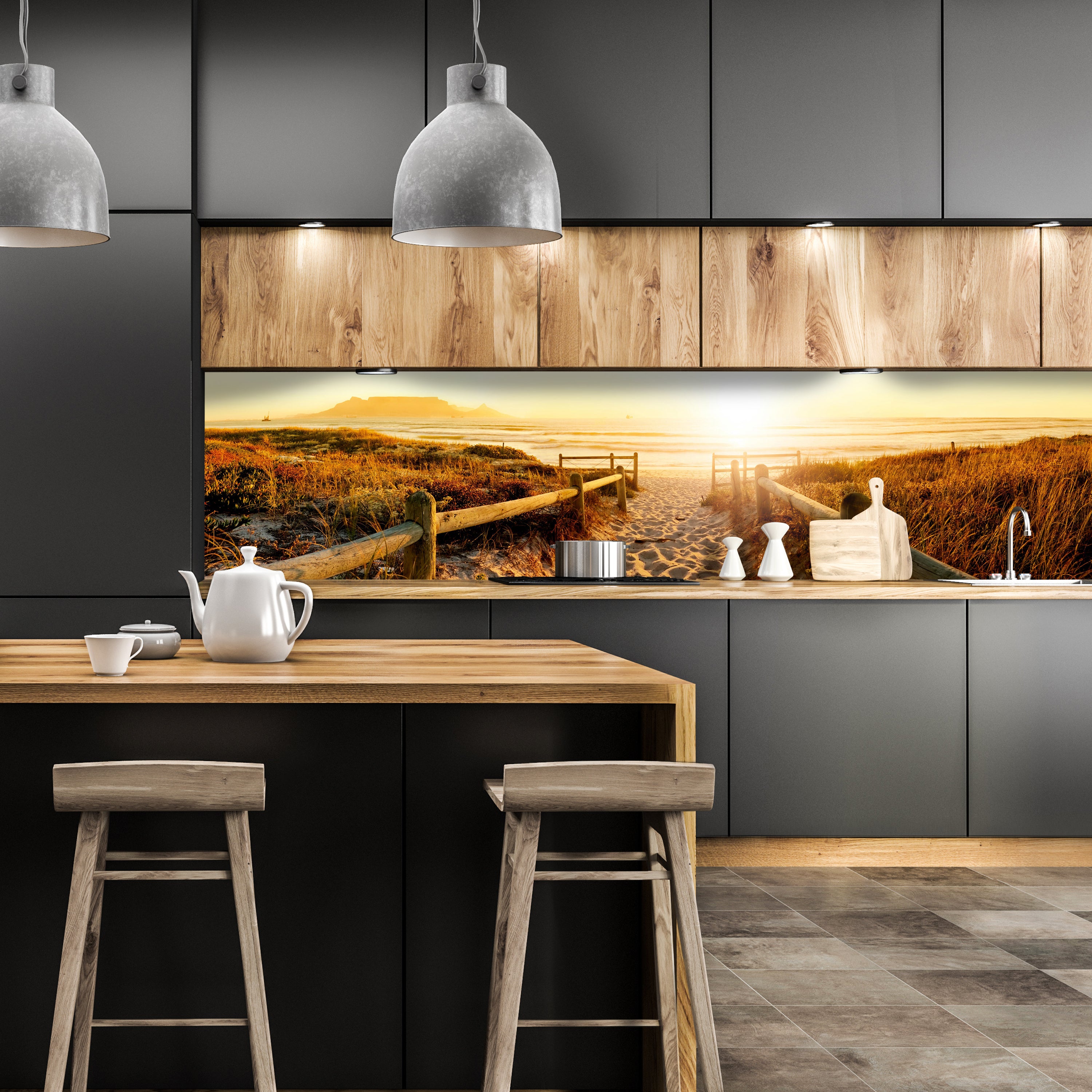 Küchenrückwand Sonnenuntergang Ozean Natur M0262 entdecken - Bild 1 Küchenrückwand Sonnenuntergang Ozean Natur M0262 entdecken - Bild 1