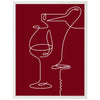 Poster Wein, minimalistisch, Korkenzieher M0268