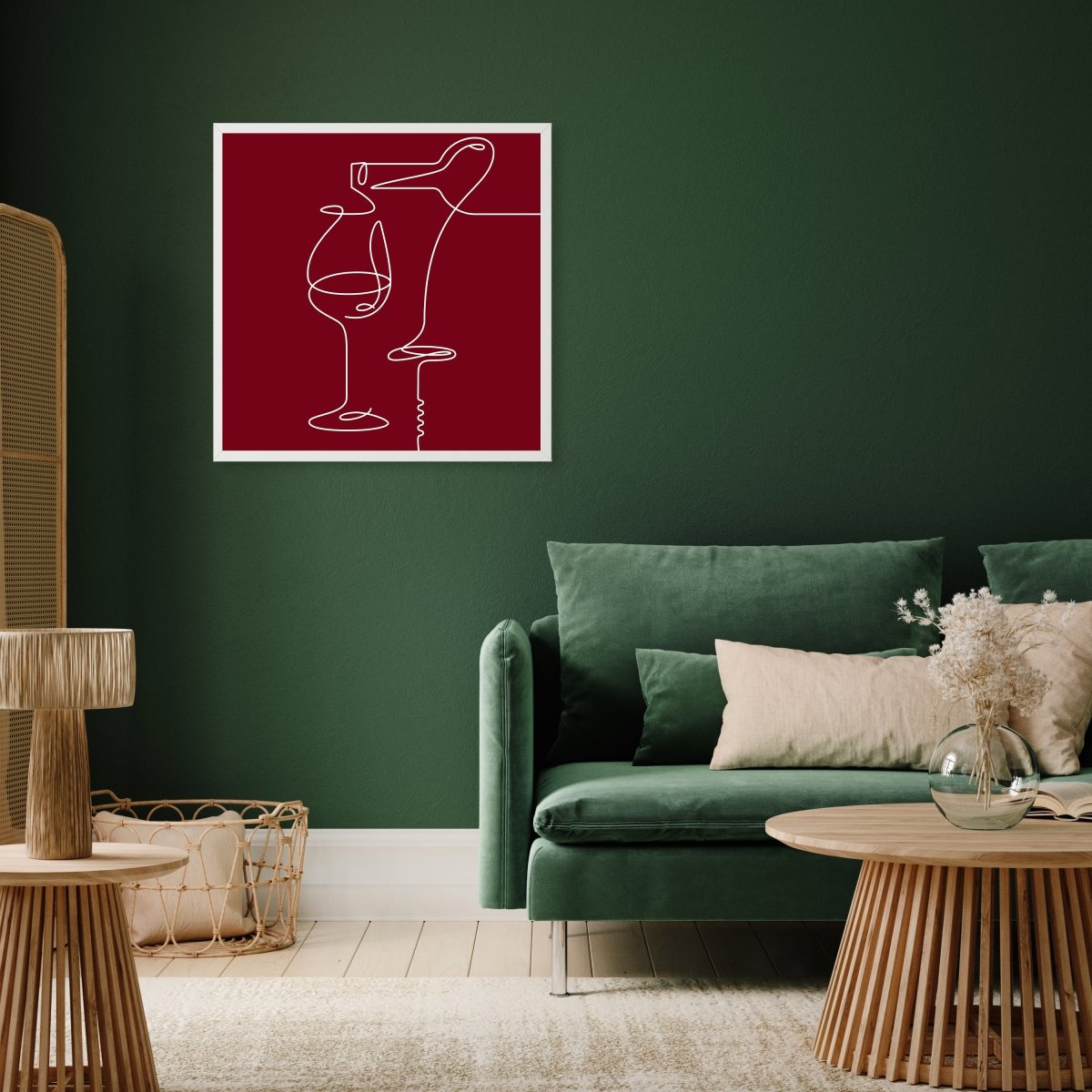 wandmotiv24 Poster, Poster - Minimalismus, Wein, Korkenzieher - M0268 - Bild 5